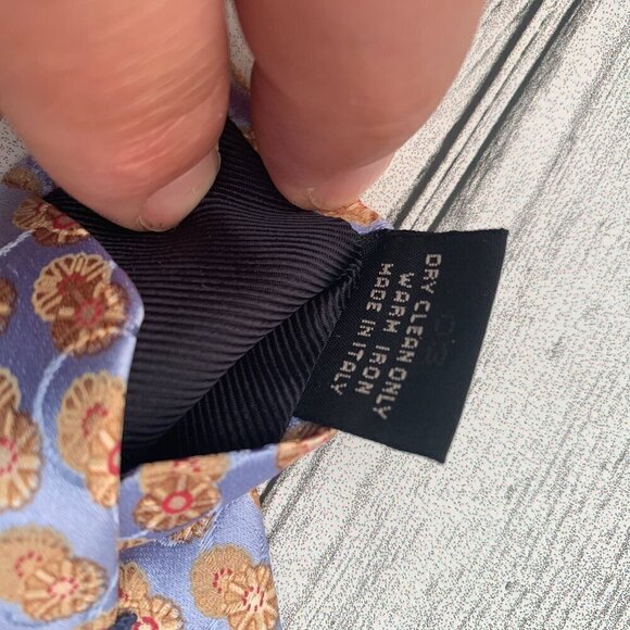Ermenegildo Zegna Floral Print Silk Tie - Picture 6 of 8